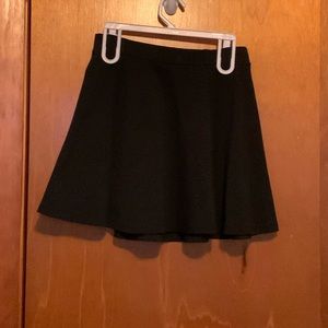 Black skater skirt with belt loops